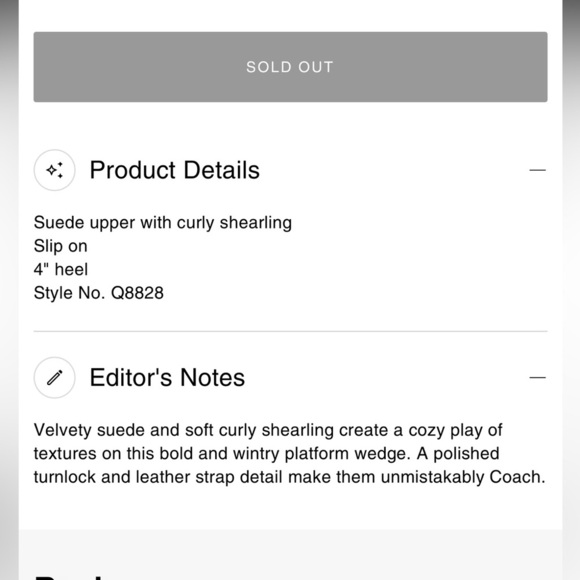 Coach | Kingston Black Shearling Leather Wedge Ankle Boots - 7.5 like new - Picture 3 of 9